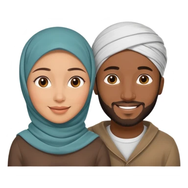 Mixed hijabi wife black husband sticker