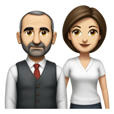 Nikol Pashinyan and Anna Hakobyan sticker