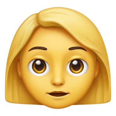 A regular emoji giving a side eye to the viewer sticker