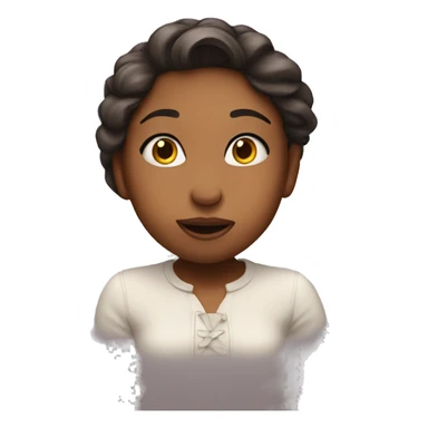 Flying kiss girl sticker