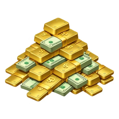 money in a glitter $  sticker