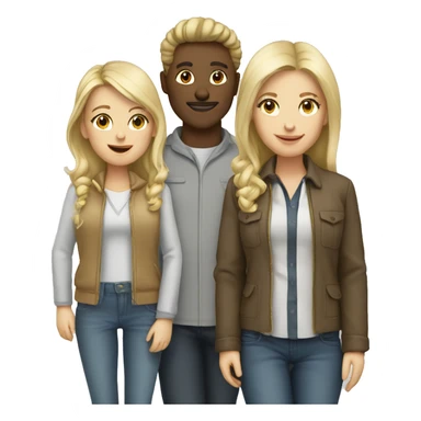 3 designers, 1 male and 2 female, all blonde sticker