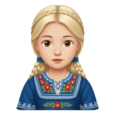scandinavian girl with scandinavian clothes sticker