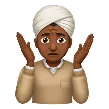 A caricature-style sticker of an Indian man facepalming with frustration but still looking humorous. Add text: ‘Seriously??’ sticker