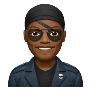 Nick Fury Samuel L. Jackson eye patch face only  sticker