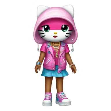 Hello kitty wearing y2k sticker