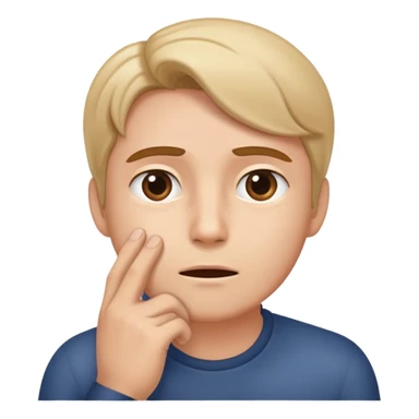 Simple emoji with a hand at the bottom of the chin as if they were grabbing the hair at the bottom of the chin, (dont add facial hair at all). Its like a warning in arabic culture. sticker