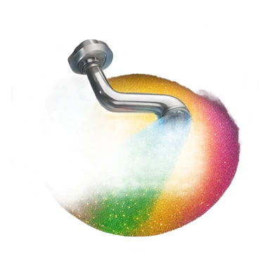 Pouring glitter down the shower drain sticker