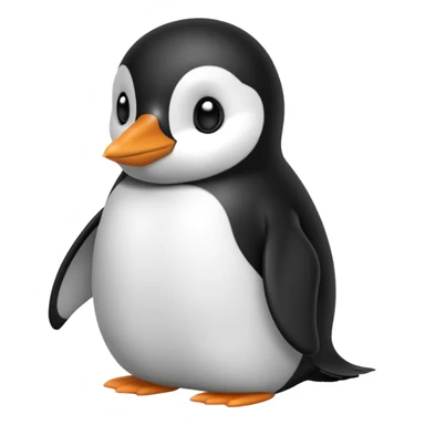 Crea un pinguino tierno con un lazo en forma de moñito sticker