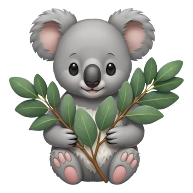 KOALA IN CHANGE WITH LEAVES sticker