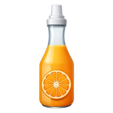 Orange juice bottle sticker