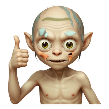 thumbs up golum sticker