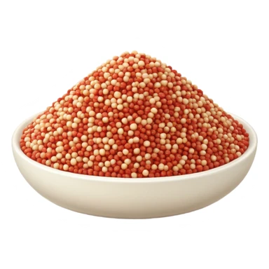 red & white small grain quinoa sticker