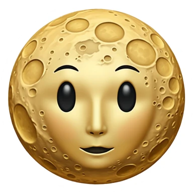 Create a emoji hidden S in moon surface moon colour golden and not face moon and s hidden but view  sticker