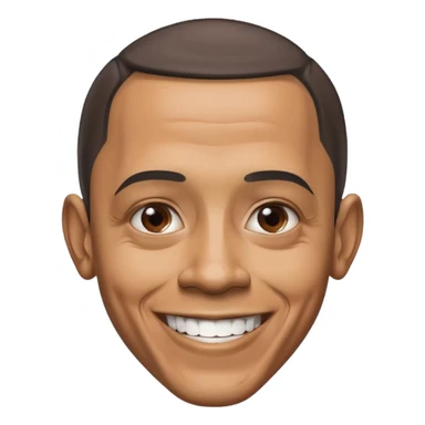 barrack obama with a insanley large forhead sticker