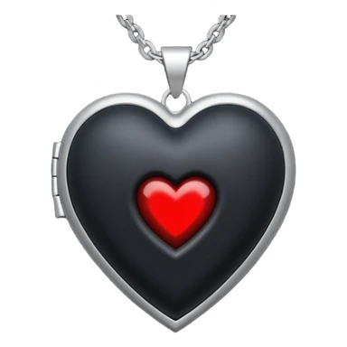 emo black heart locket sticker