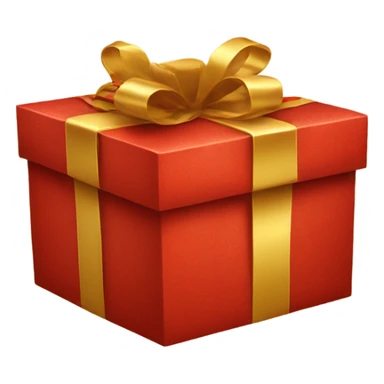 Red and gold gift box  sticker