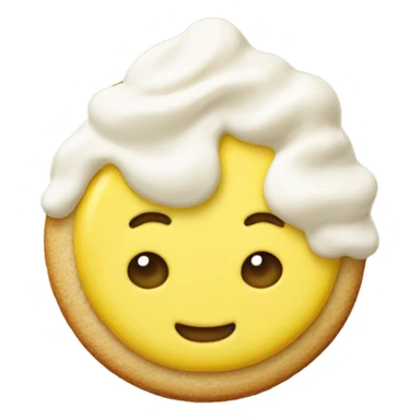 Lemon cookie with a lot of frosting  sticker