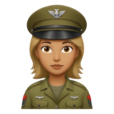 women Soldier with no cap sticker