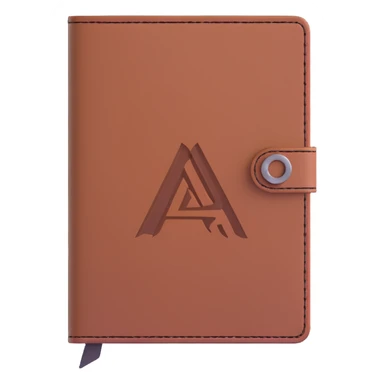 leather journal with MAKAR logo on cover sticker