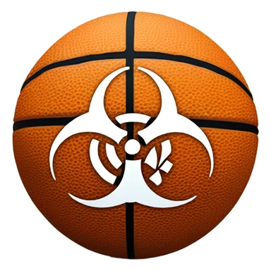 Biohazard symbol on a baller  sticker