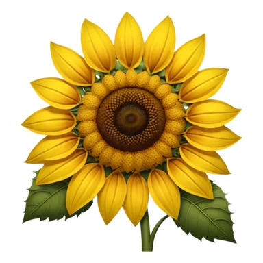 large sunflower with round center sticker