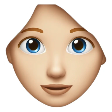 Chat blanc avec yeux bleus a côté d'une femme rousse sticker