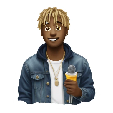 Juice wrld with a microphone in his hand sticker