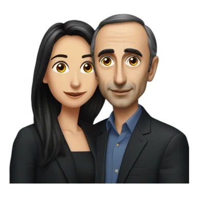 Éric zemmour en couple avec un homme noir sticker