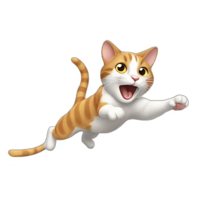 cat chasing mouse sticker