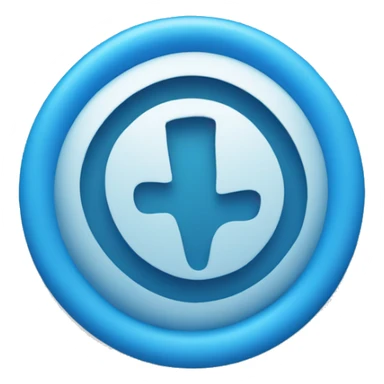 a round blue circle with a tick mark sticker