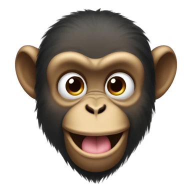 Monkey pulling his ears and sticking his tongue out sticker