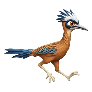 Realistic roadrunner running sticker