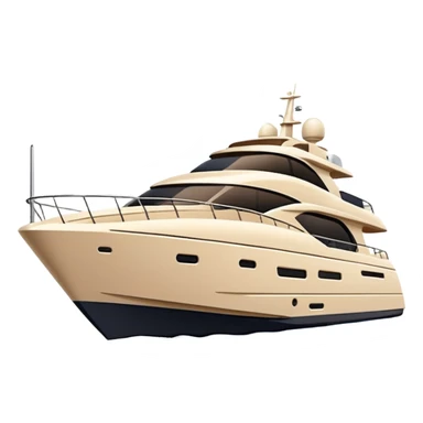 Beige aesthetic Yacht  sticker