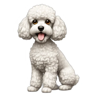 Dog poodle miniature full-height sticker