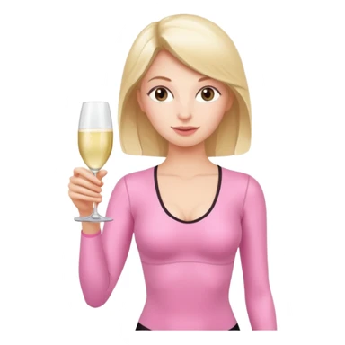 pink pilates princess prosecco sticker