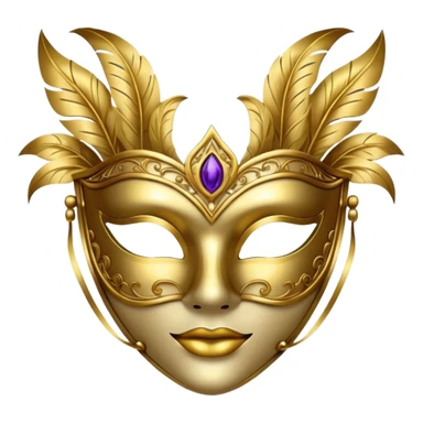 gold masquerade mask sticker