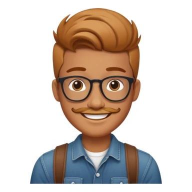 hipster match sticker