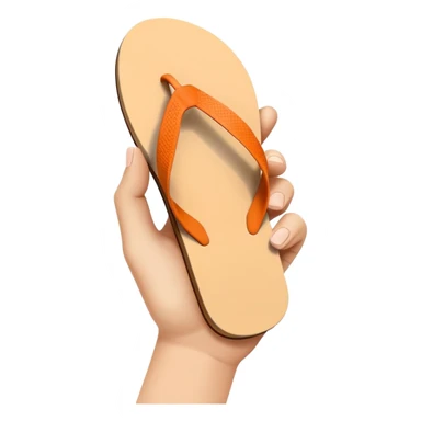 hand holding a flip flop sticker