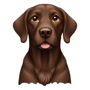 Chocolate brown Labrador with dreadlocks sticker