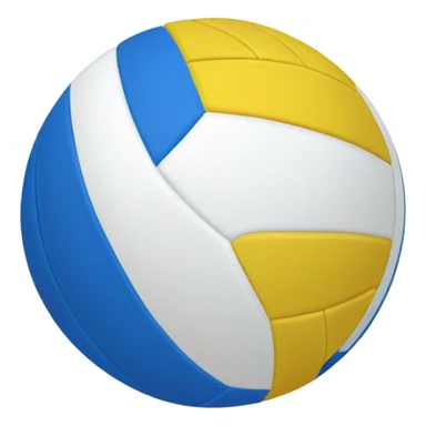Volleyball ball yellow and blue and white sticker