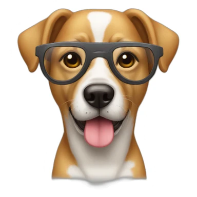 Chien avec lunette  sticker