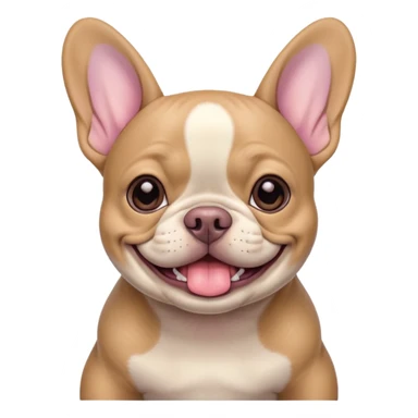 lilac french bulldog smiling sticker