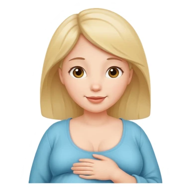 pregnant woman looking up sticker