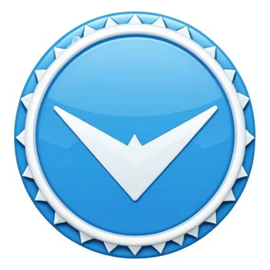 A high-quality 3D render of the Instagram Blue Verification Tick badge. The icon should be a bright blue serrated circle with a clean white checkmark in the center. Glossy finish, soft studio lighting, isolated on a pure white background, 8k resolution, realistic textures." sticker