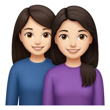 two--girls-best-friends-darkhair-darkhair sticker