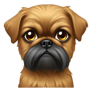 Brussels Griffon dog sad sticker