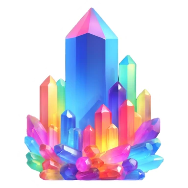 rainbow aura quartz crystal sticker