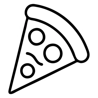 outlined slice of pizza icon sticker