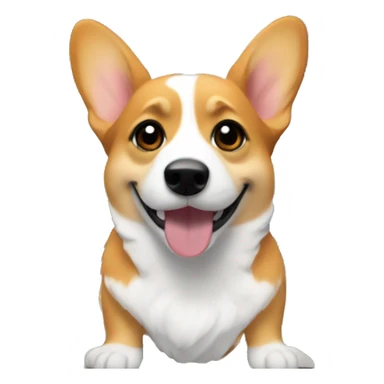corgi on eiffel tower  sticker